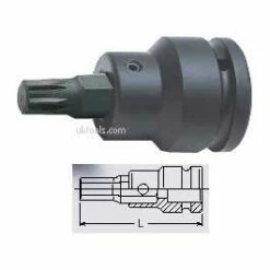 Koken 16106-16-M16 M16 3/4"Drive Spline Bit Impact Socket